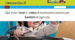 Desktop Screenshot of canzoncine.it